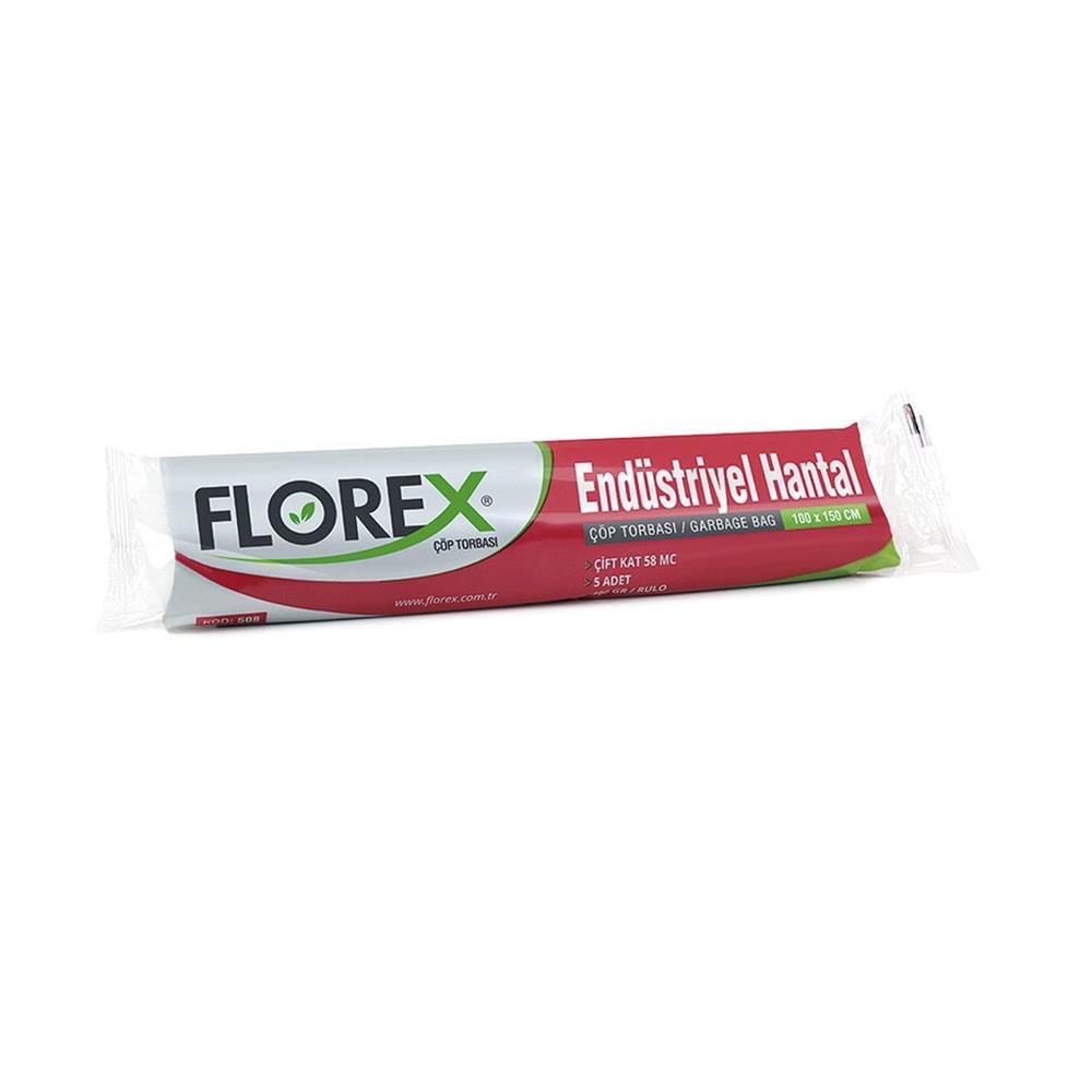Florex 508 Endüstriyel Hantal Çöp Poşeti 100X150Cm 5'Li resmi
