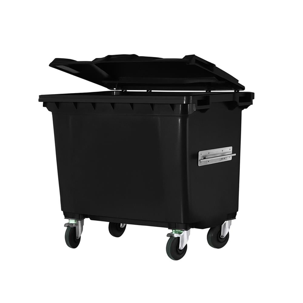660 Lt Tekerlekli Çöp Konteyner Siyah resmi