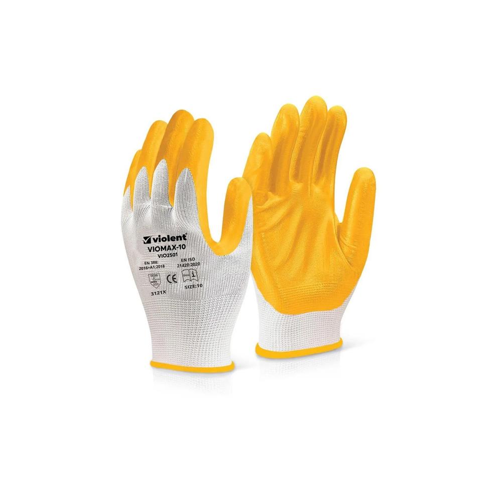 Violent Viomax-10 2501 Sarı Nitril İş Eldiveni resmi