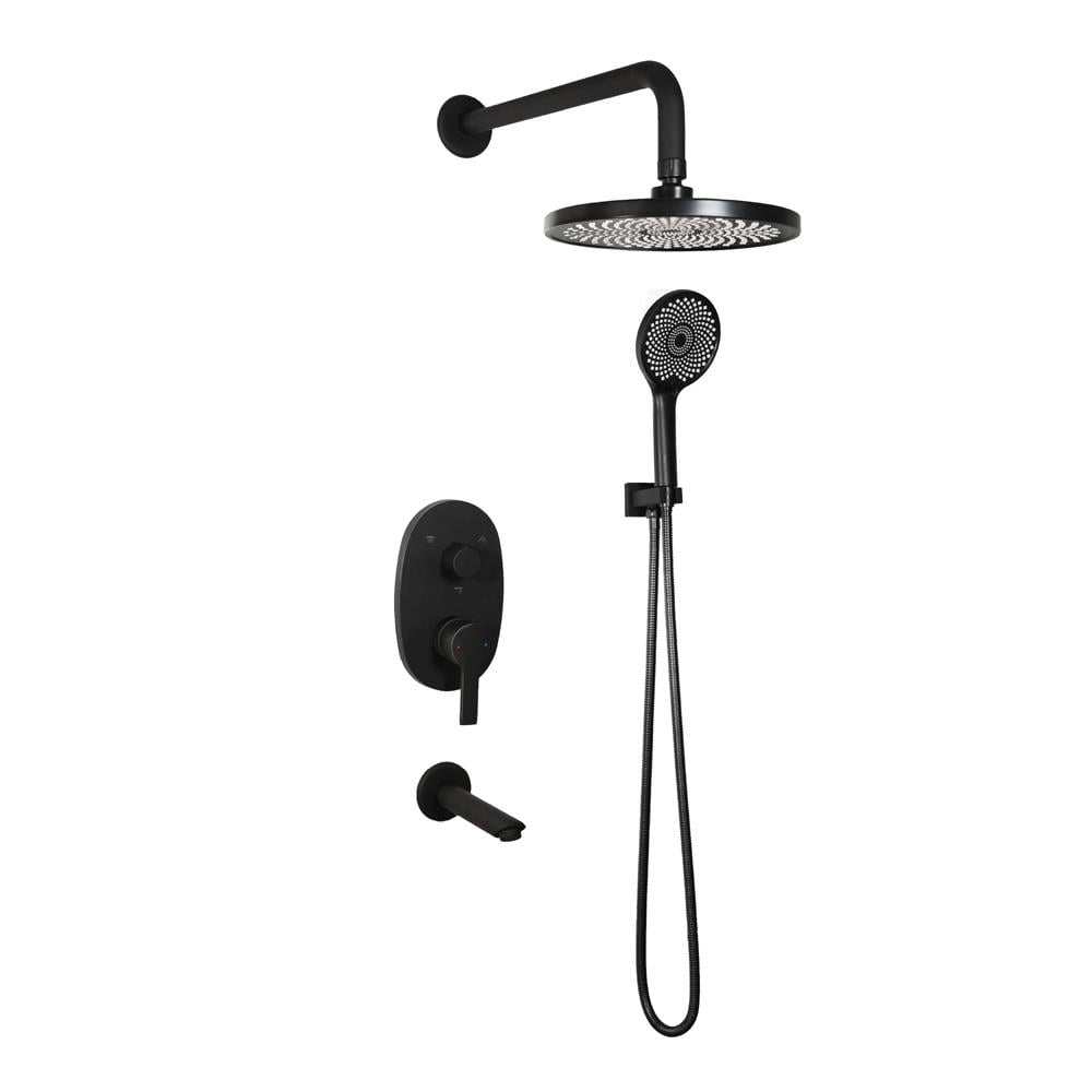 Crevo Flora 3 Yönlü Ankastre Duş Seti Siyah Crv-201 resmi