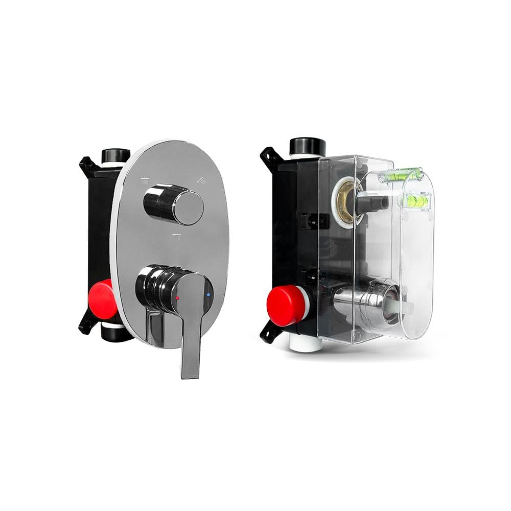 Crevo Ankastre Oval Duş Paneli Ve Sıva Altı Batarya Seti Krom Crv-401 resmi