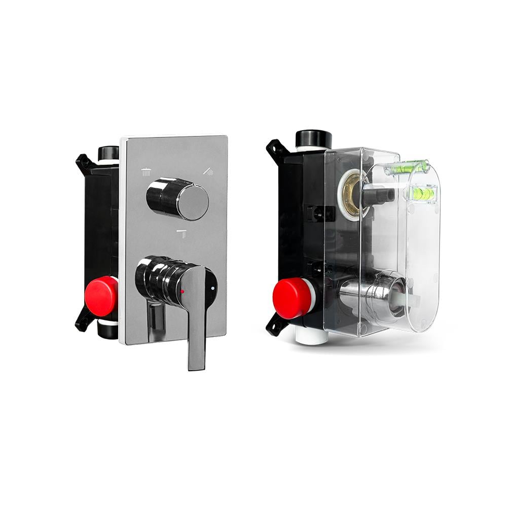 Crevo Ankastre Kare Duş Paneli Ve Sıva Altı Batarya Seti Krom Crv-403 resmi