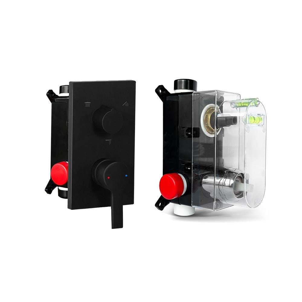 Crevo Ankastre Kare Duş Paneli Ve Sıva Altı Batarya Seti Siyah Crv-404 resmi