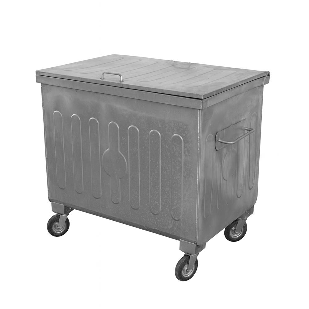 Galvaniz Metal Çöp Konteyneri 800 LT  resmi