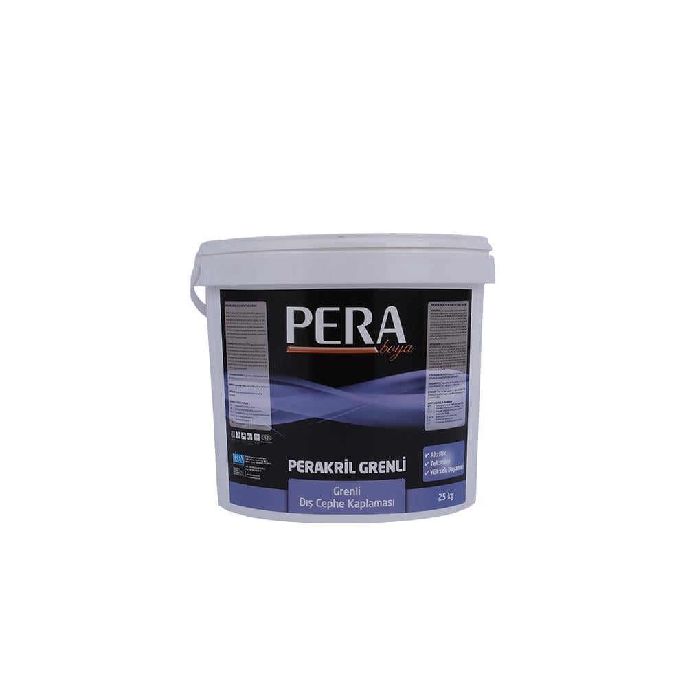 Perakril Grenli Dış Cephe Boyası 25 Kg Beyaz resmi