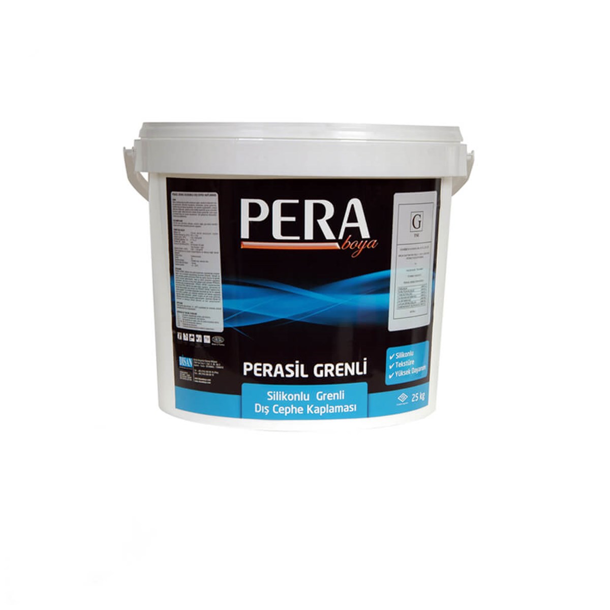 Perasil Grenli Dış Cephe Boyası 25 Kg Beyaz resmi