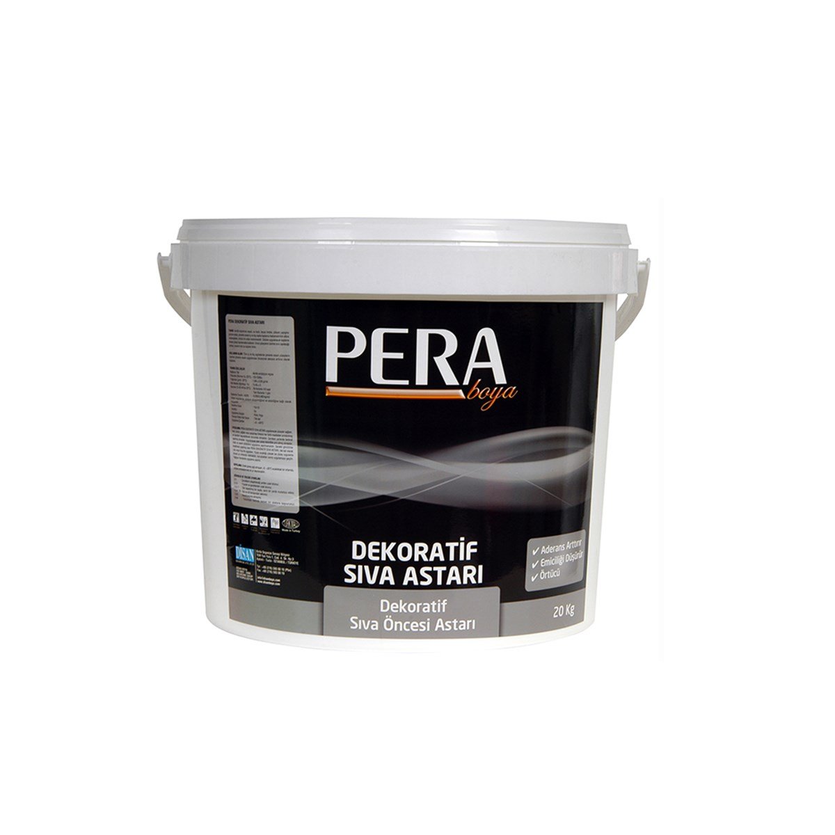 Pera Dekoratif Sıva Astarı 15 Lt (20 Kg) Beyaz resmi