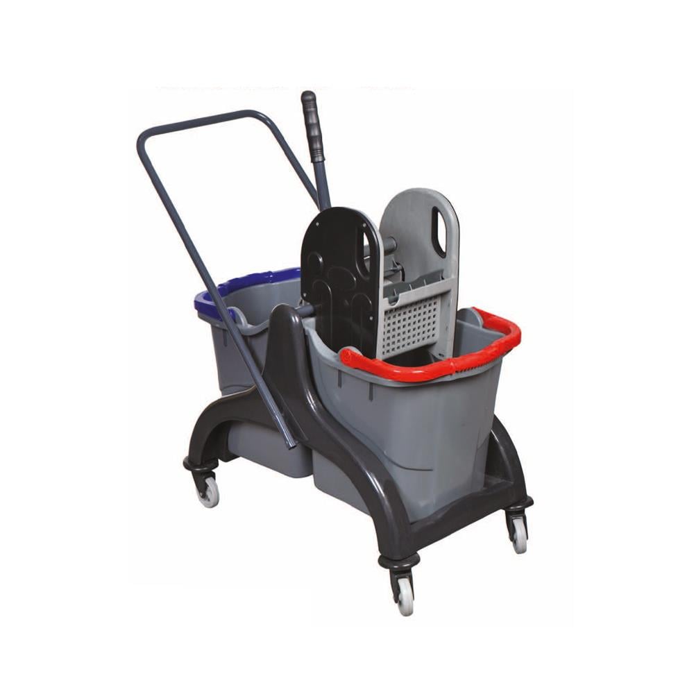 Çift Kovalı Presli Temizlik Arabası Seti CKS-3225 resmi