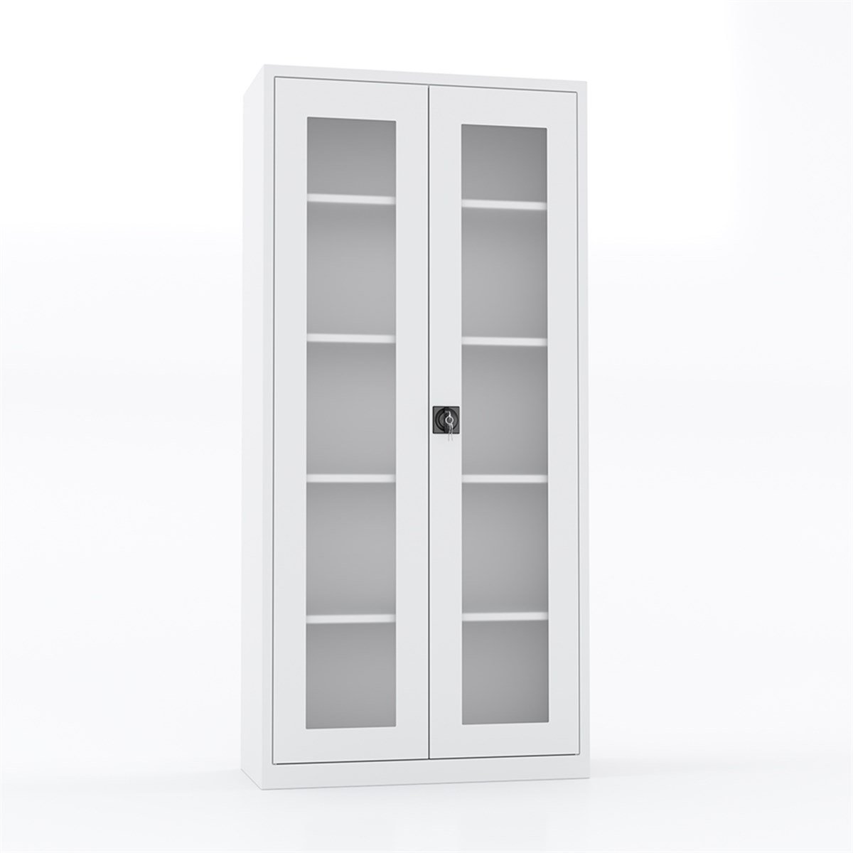 Usta Çelik Dosya Dolabı Pleksi Kapaklı 92X40X195 U-Dsy01-P Beyaz  resmi