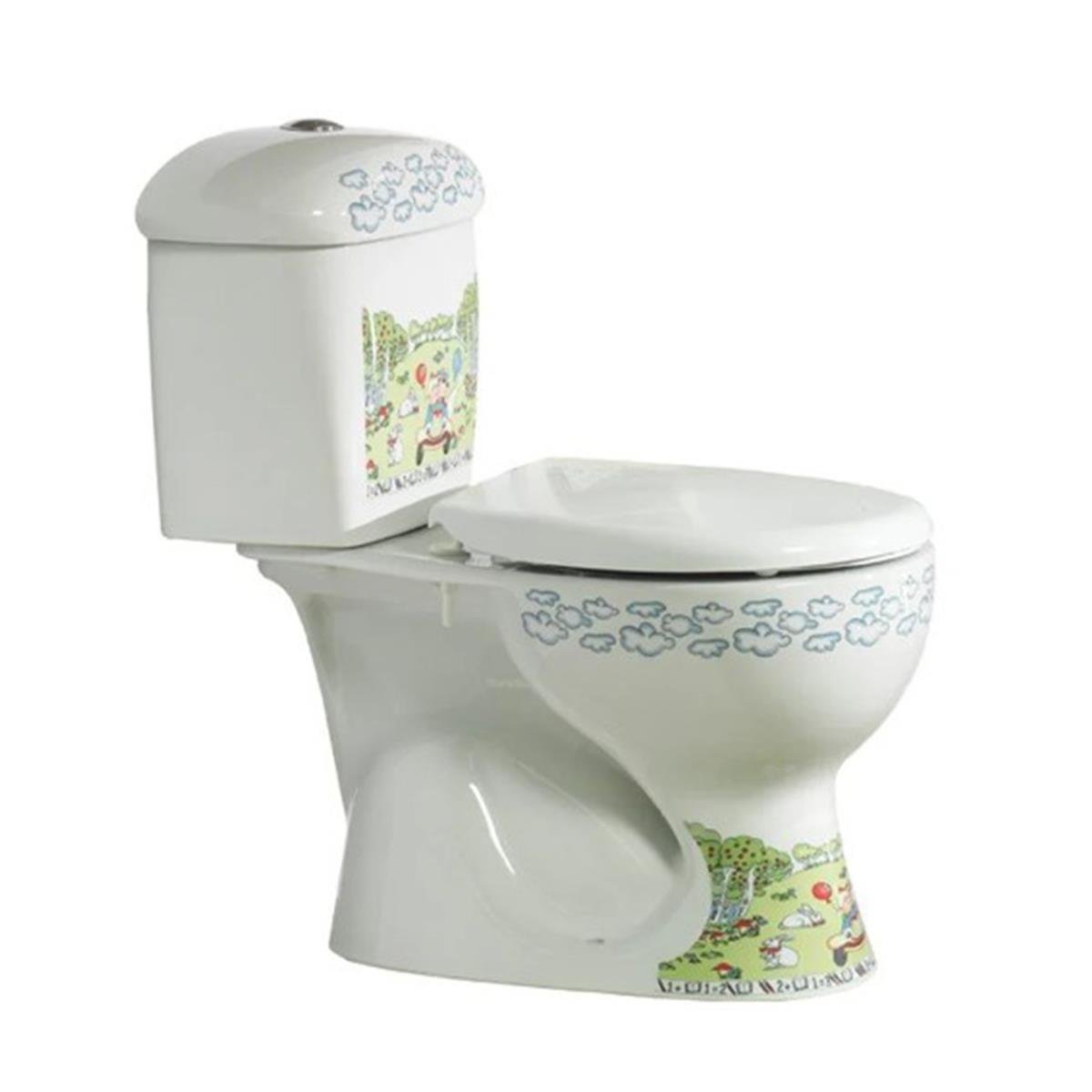 Turkuaz Yumurcak Alttan Klozet+Rezervuar+İç Takım+Kapak SET030005 resmi