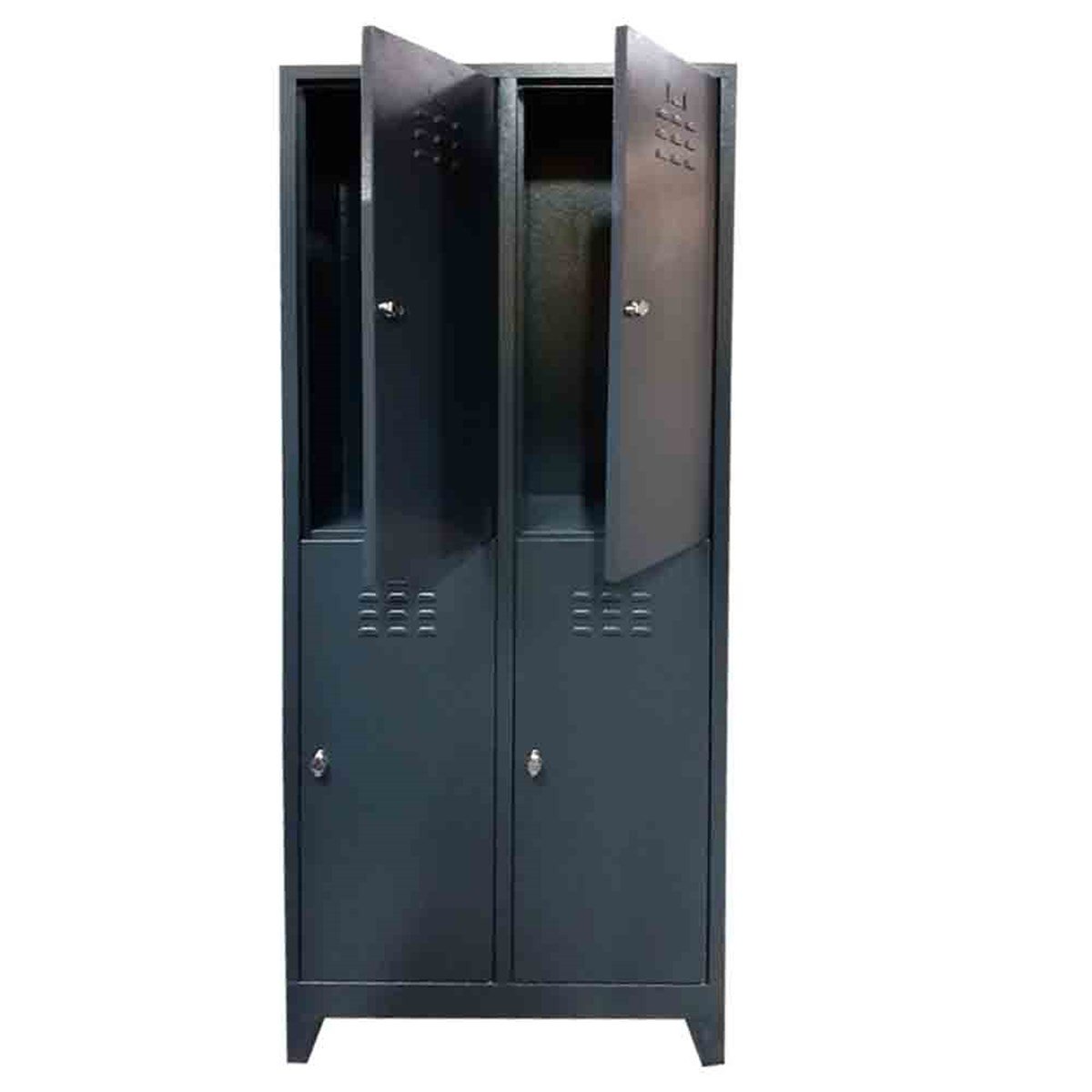 Usta Çelik Giyinme Dolabı Metal 4 Kapılı 66X37X198 U-E04 Antrasit Gövde-Antrasit Kapak resmi