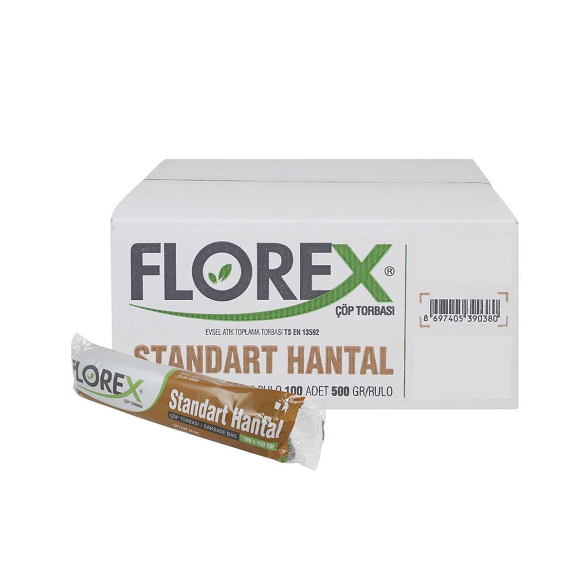 Florex 507 Standart Hantal Çöp Poşeti 100X150Cm 10 Rulo (1 Rulo 10 Adet) resmi