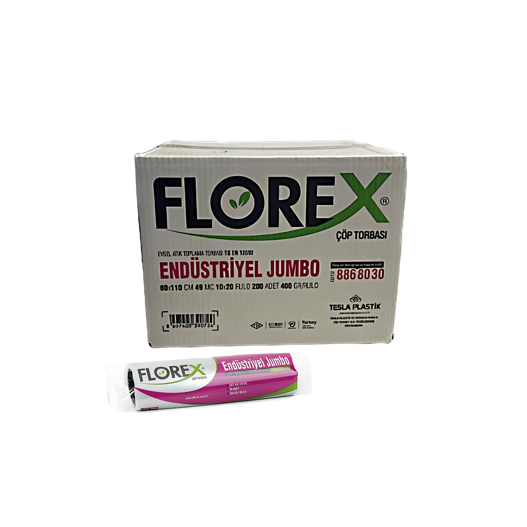 Florex 514 Endüstriyel Jumbo Çöp Poşeti 80X110Cm 20 Rulo (1 Rulo 10 Adet) resmi