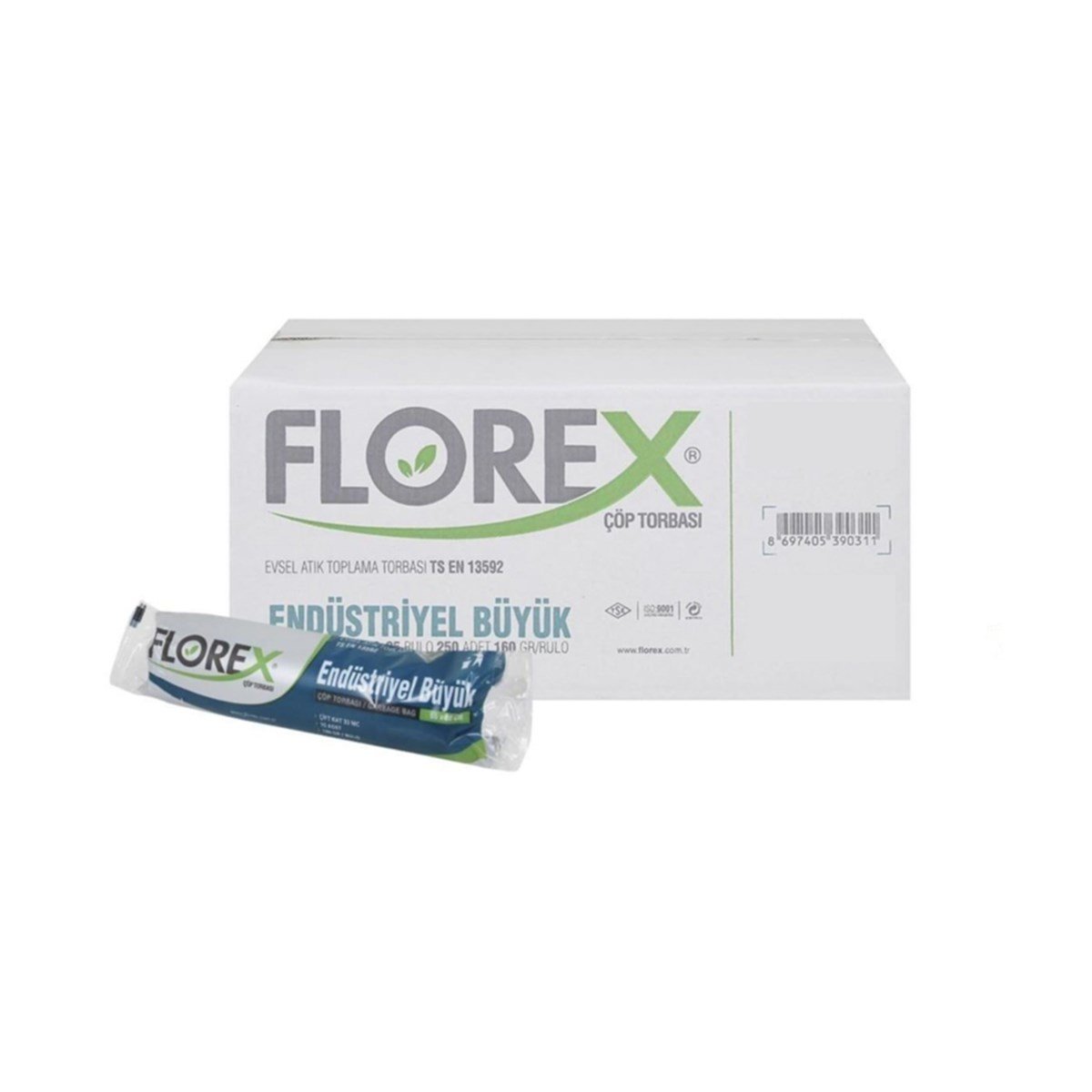 Florex 528 Endüstriyel Büyük Çöp Poşeti 65X80Cm 25 Rulo (1 Rulo 10 Adet) resmi