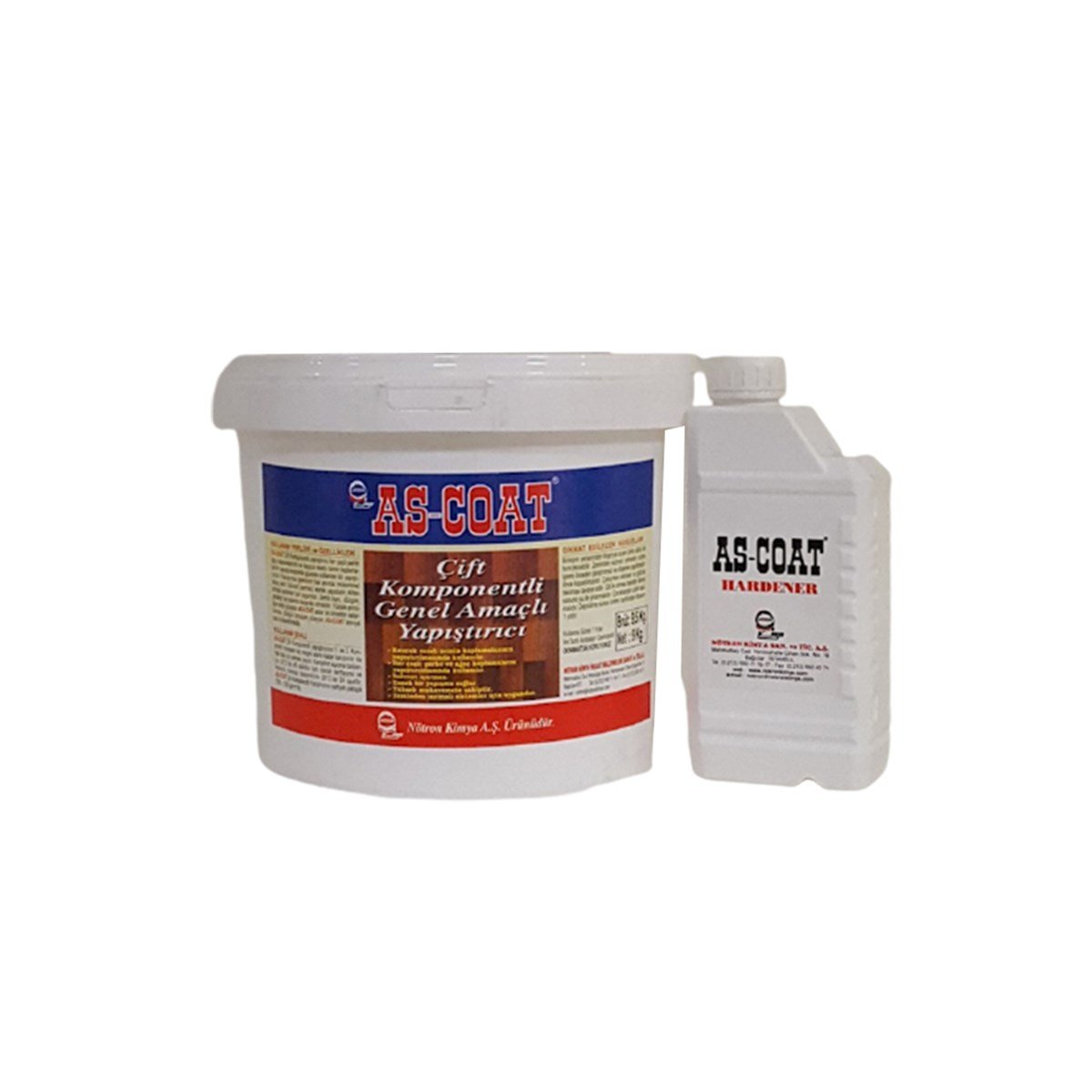 As-Coat Çift Komponentli Kauçuk Zemin Kaplama Yapıştırıcı 9,5 Kg resmi