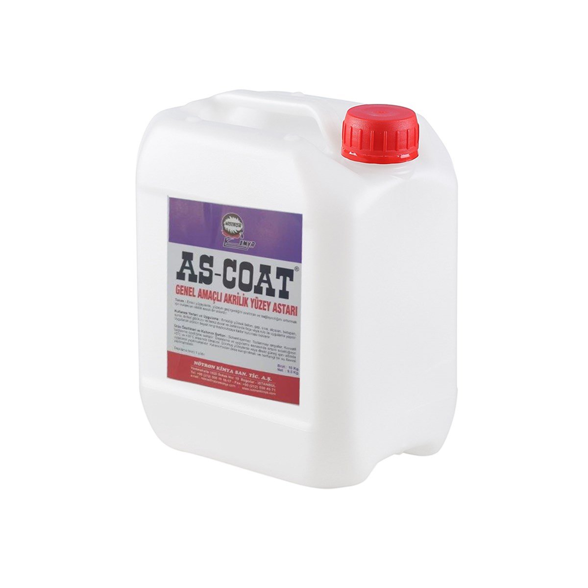 As-Coat Genel Amaçlı Akrilik Parlak Yüzey Astarı 10 Kg resmi