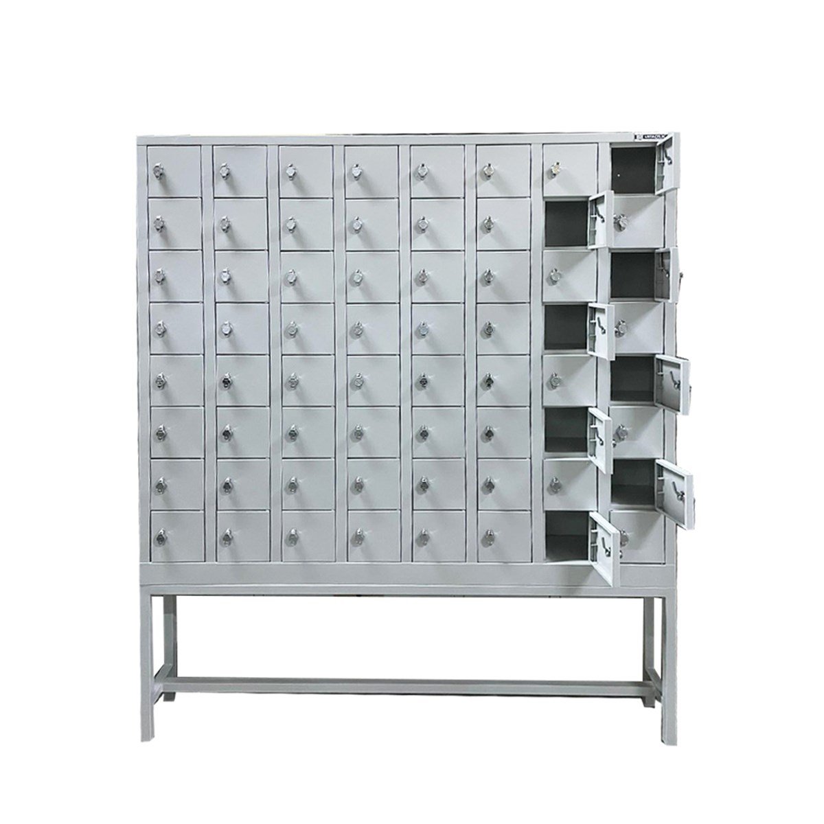 Usta Çelik Cep Telefonu Dolabı Metal Ayaklı 64 Gözlü 150X20X150 U-C64 resmi