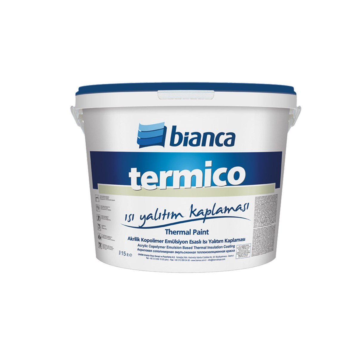 Bianca Termico Isı Yalıtım Kaplaması Beyaz (Thermal Paint) 7,50 Lt resmi