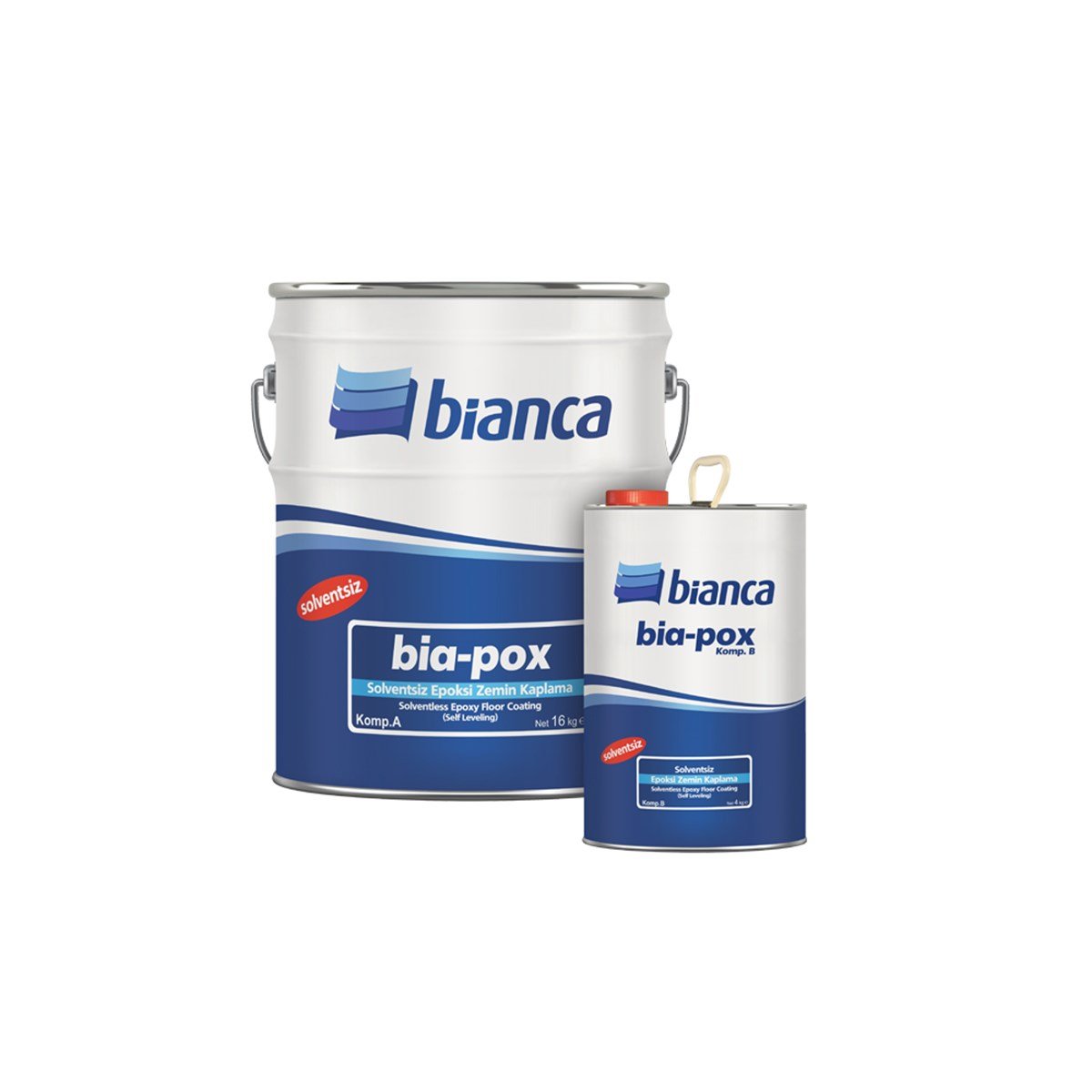 Bianca Bia-Pox Solventsiz Epoksi Zemin Kaplama Boyası Beyaz (Self Leveling) 20 Kg resmi