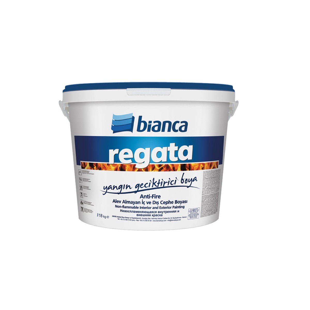 Bianca Regata (Anti-Fire) Yangın Geciktirici Boya Beyaz 18 Kg resmi