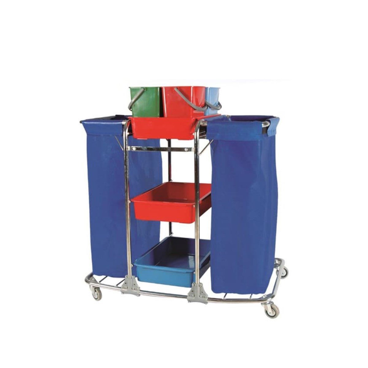 Nemkar Kat Hizmet Arabası Çift Brandalı Krom KHA-3102 resmi