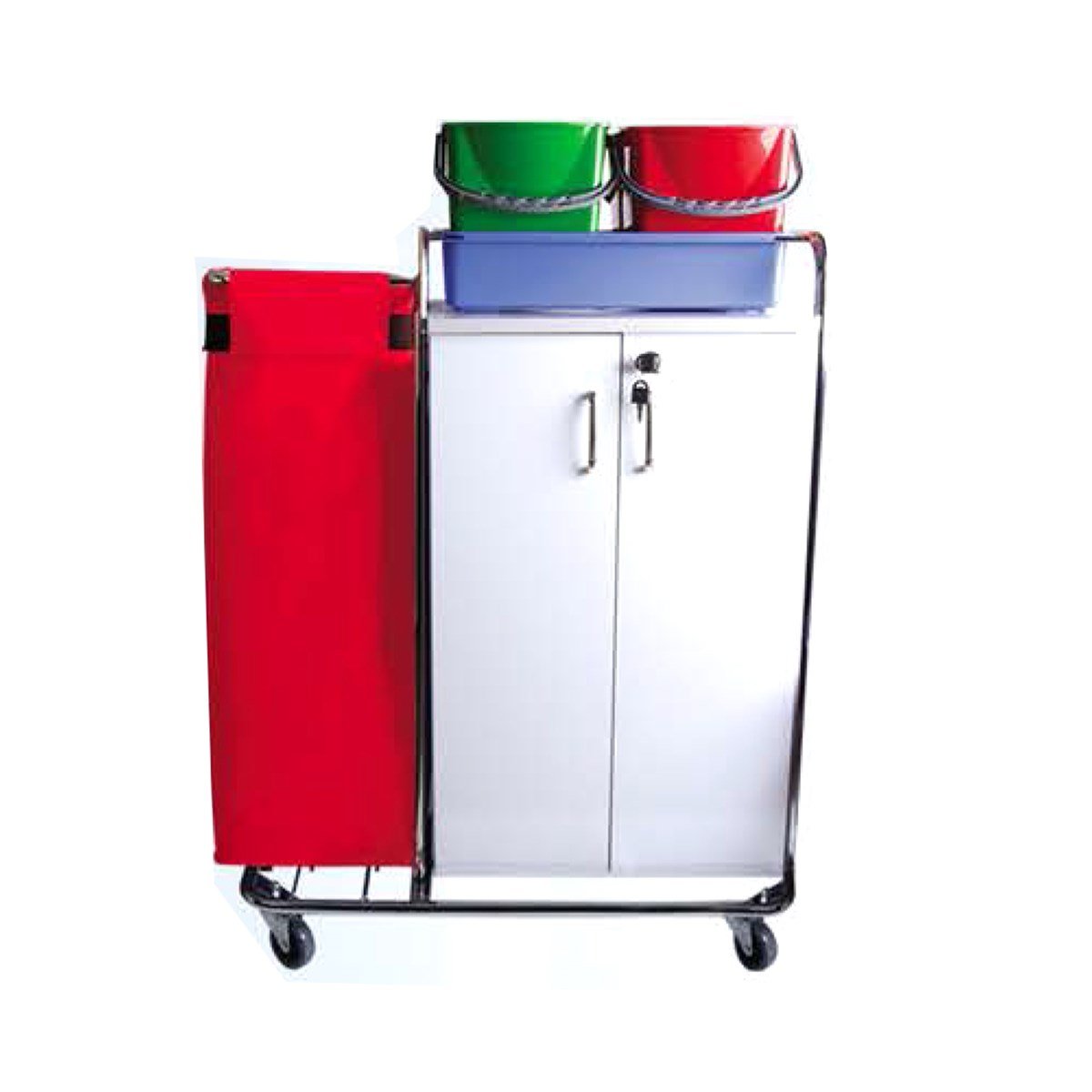 Nemkar Kat Hizmet Arabası Dolaplı Tek Brandalı Krom KHA-3203 resmi