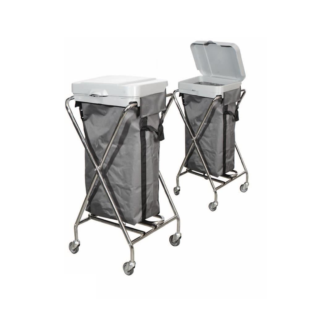 Nemkar Çöp Toplama Arabası X Brandalı Kapaklı Krom ÇTX-3421 resmi