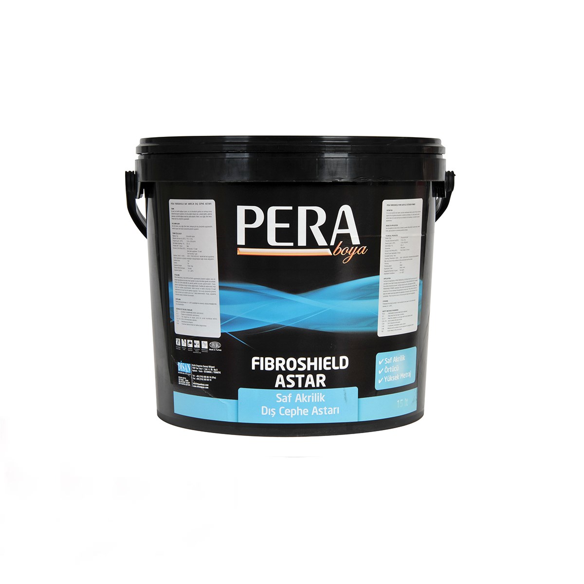 Pera Fibroshield Akrilik Dış Cephe Astarı 15 Lt (20 Kg) Beyaz resmi