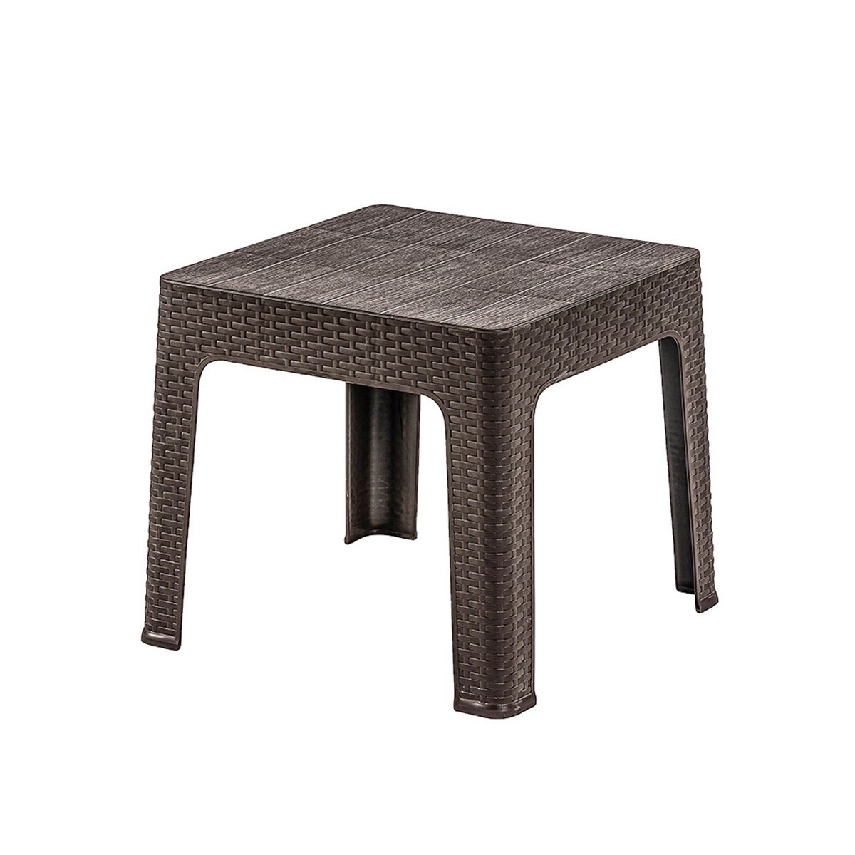 Brezza 2593 Rattan Sehpa 45x45x41 Cm Koyu Kahve resmi