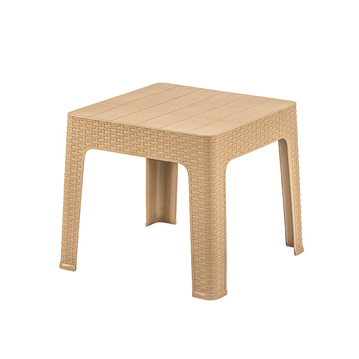 Brezza 2593 Rattan Sehpa 45x45x41 Cm Çöl Beji resmi