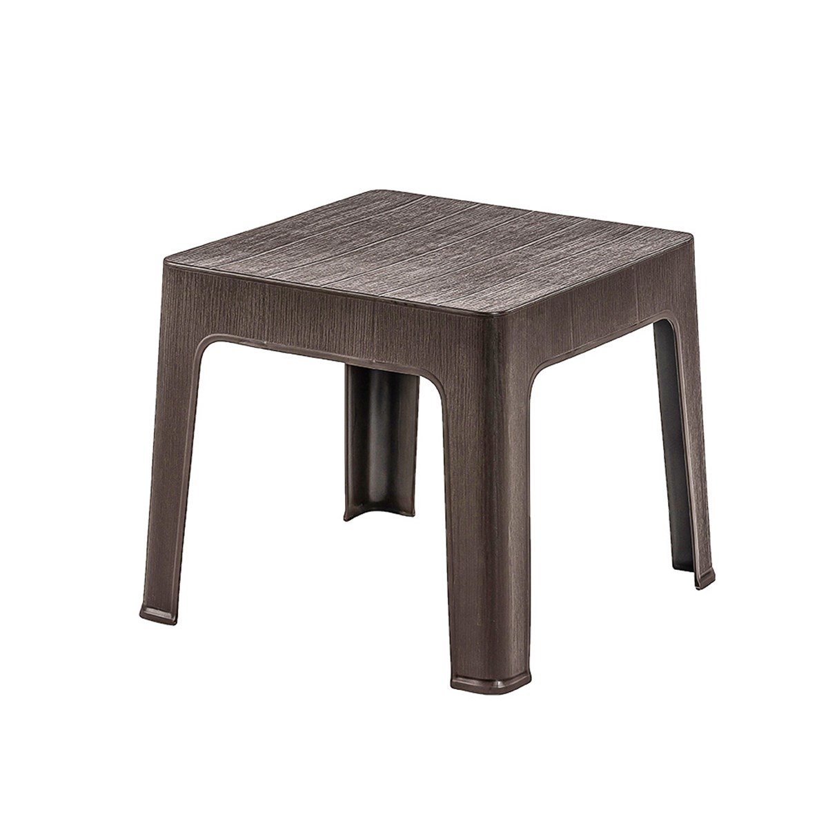 Brezza 2594 Ahşap Desen Sehpa 45x45x41 Cm Koyu Kahve resmi