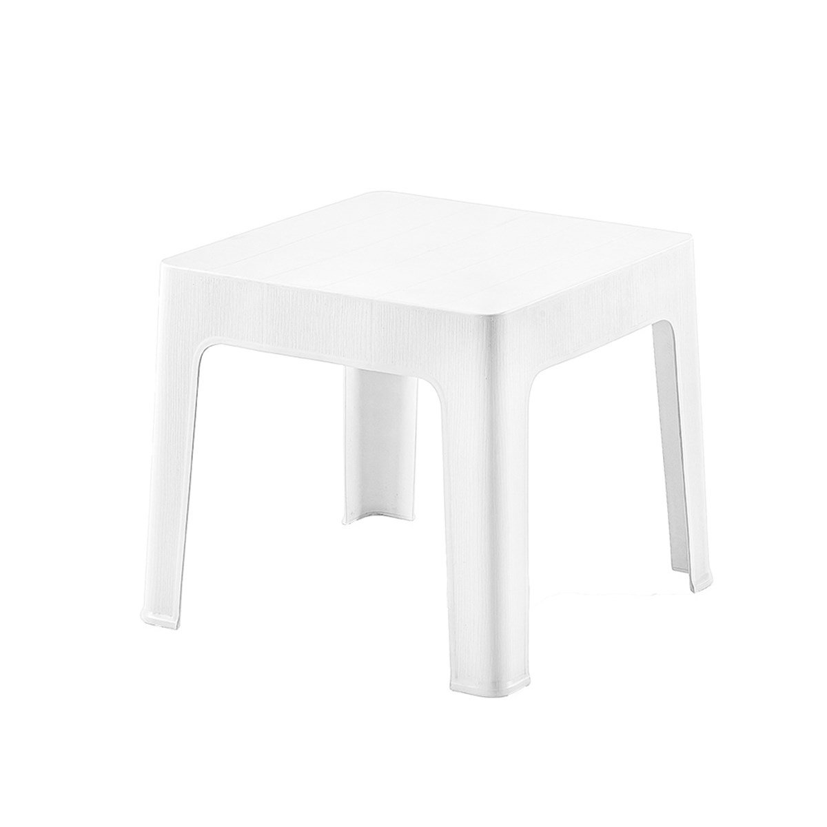 Brezza 2594 Ahşap Desen Sehpa 45x45x41 Cm Beyaz resmi