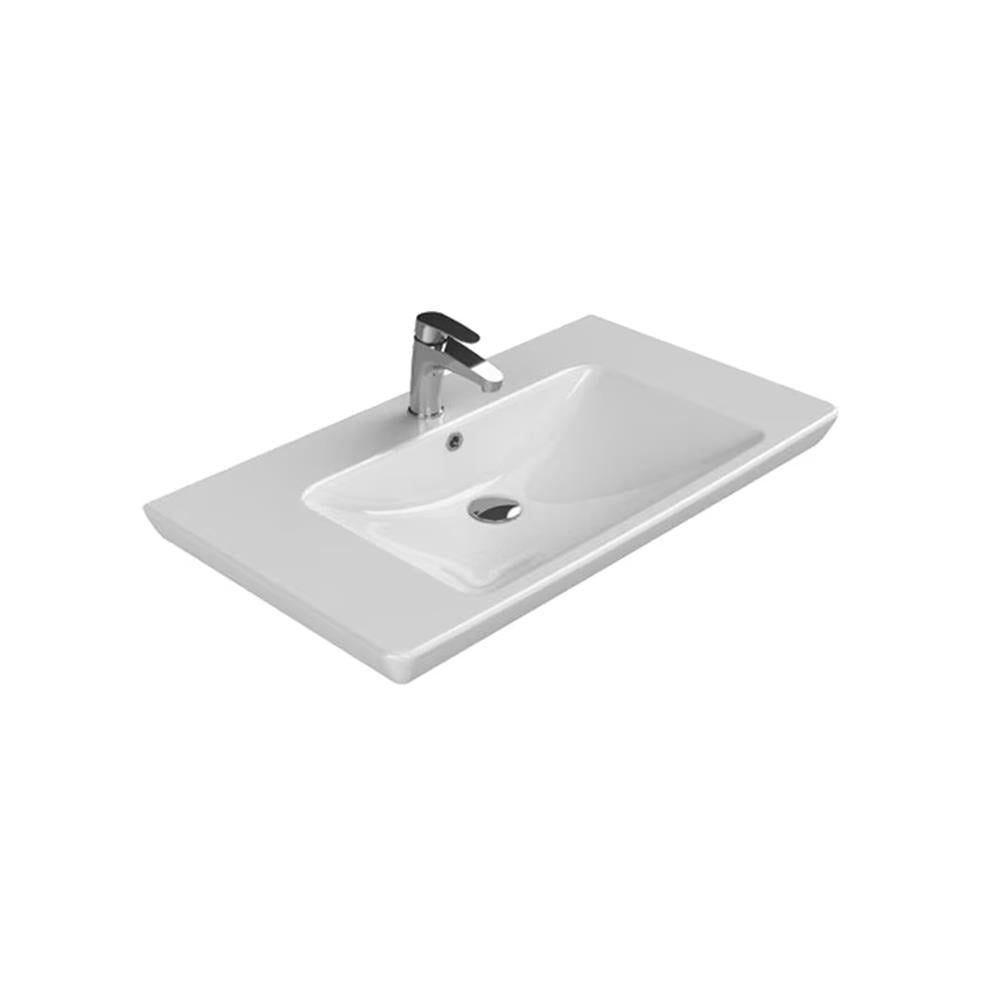 Turkuaz Cerastyle Porto D Etajerli Lavabo 85Cm 068300-U (Derinlik 48 Cm) resmi