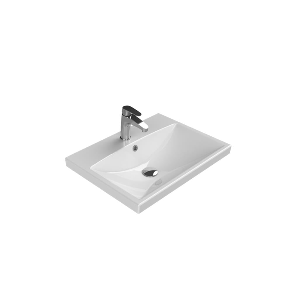 Turkuaz Cerastyle Elite Etajerli Lavabo 60X45 Cm 032000-U resmi
