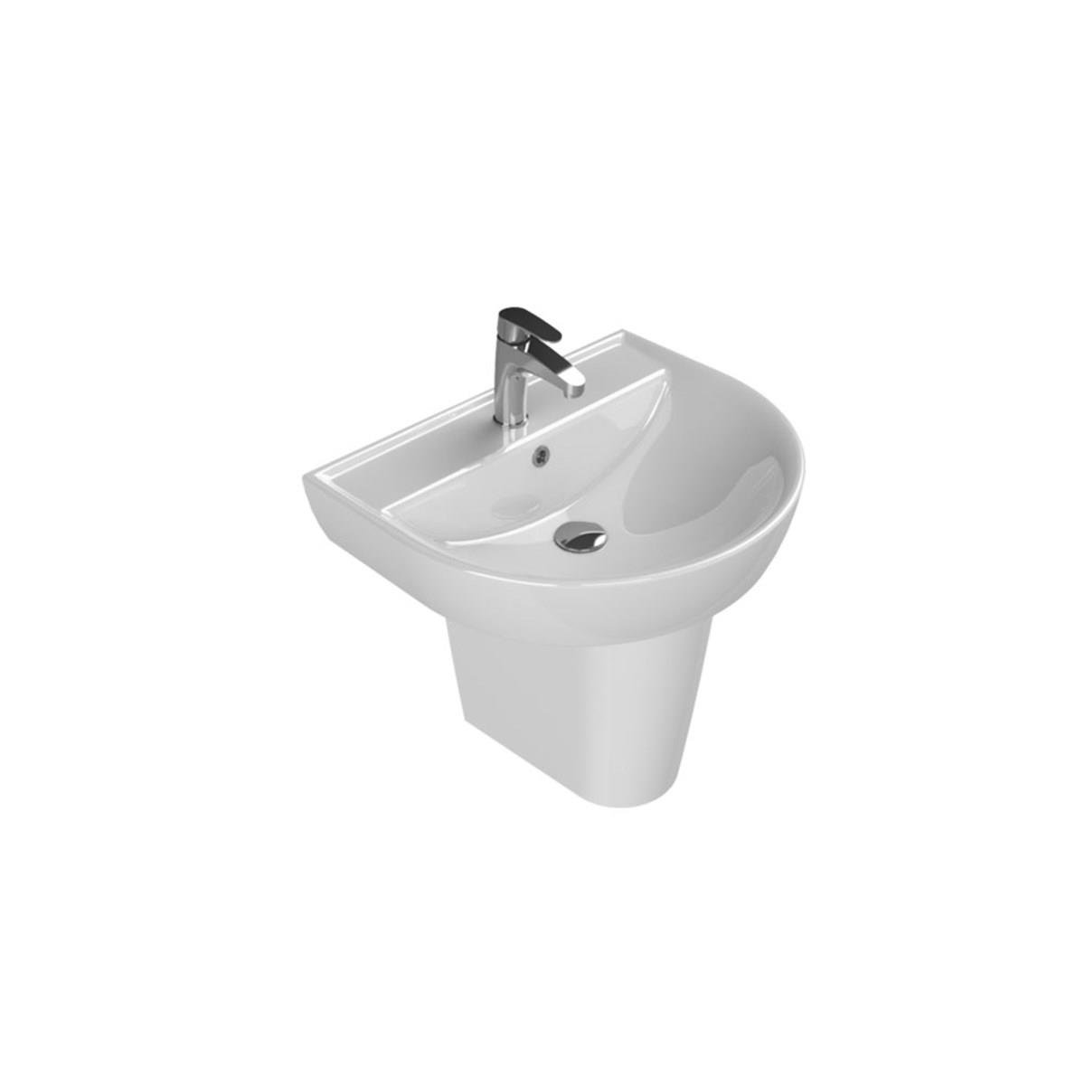 Turkuaz Bella 45X55 Lavabo 003300-U + Yarım Ayak 016800 resmi