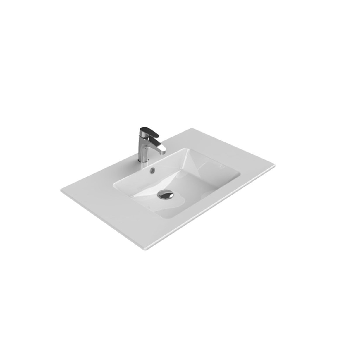 Turkuaz Cerastlye İbiza Etajerli Lavabo 81X51Cm 050300-U resmi
