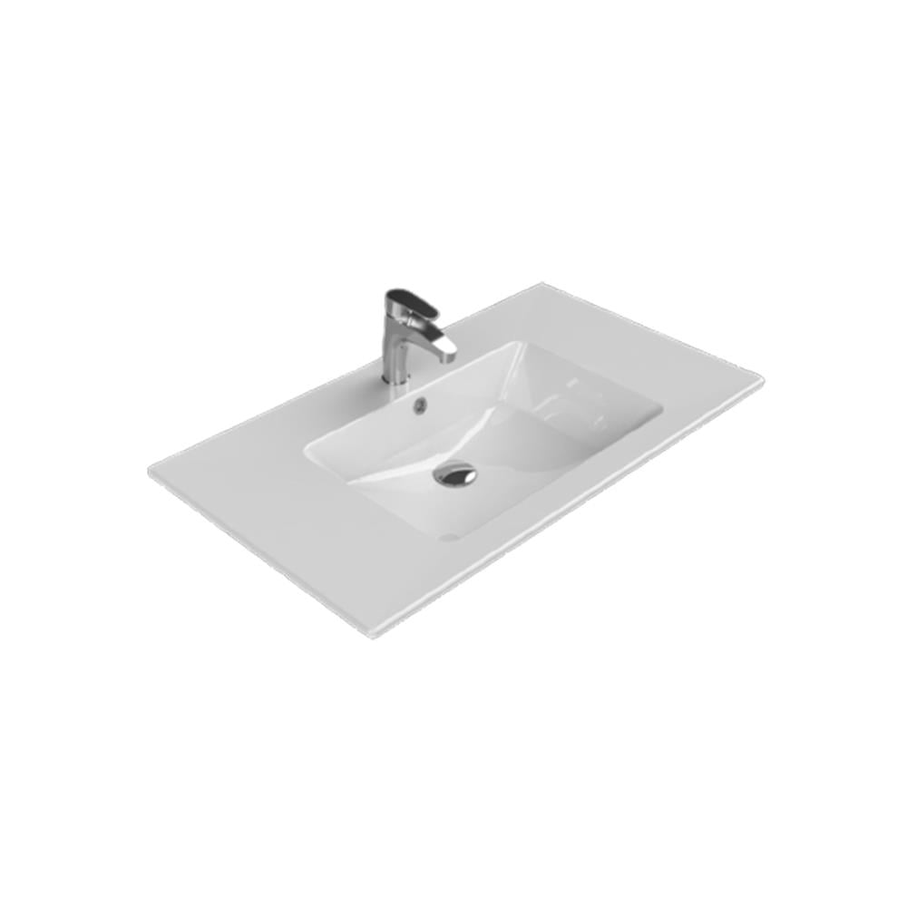 Turkuaz Cerastlye İbiza Etajerli Lavabo 91X51Cm 050400-U resmi
