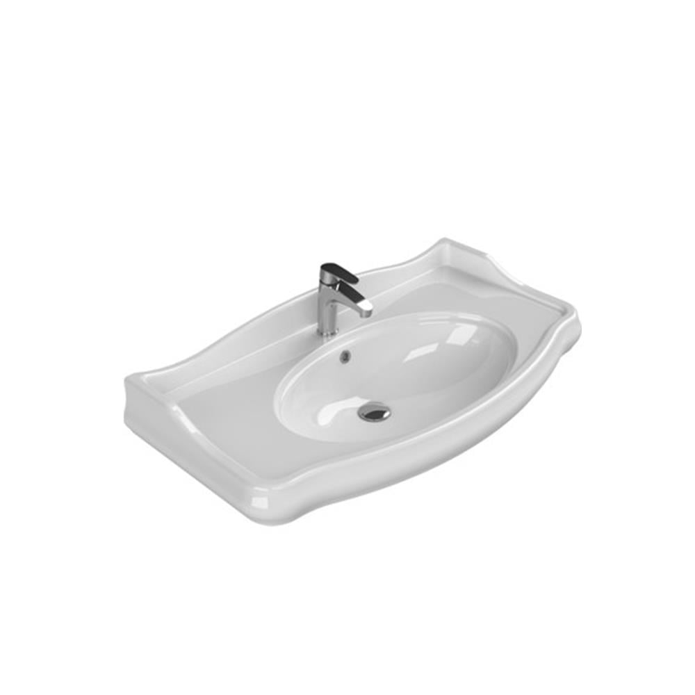 Turkuaz Cerastyle 1837 Etajerli Lavabo 100X54 Cm 030400-U resmi