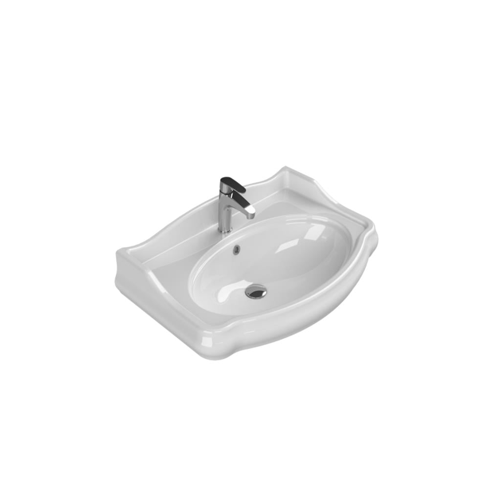 Turkuaz Cerastyle 1837 Etajerli Lavabo 60X54 Cm 030200-U resmi