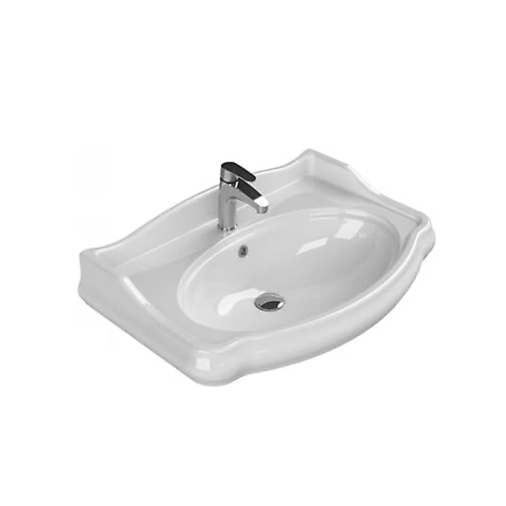 Turkuaz Cerastyle 1837 Etajerli Lavabo 80X54 Cm 030300-U resmi