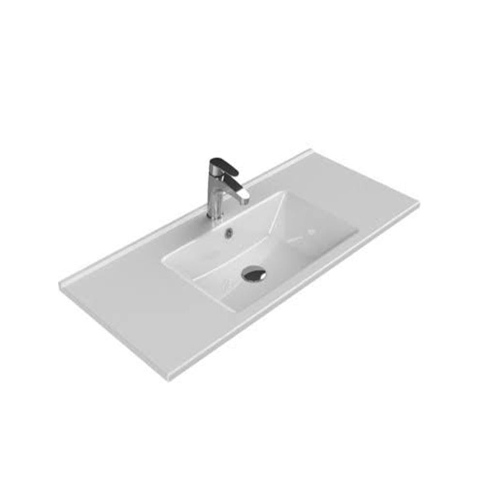 Turkuaz Cerastyle Arte Etajerli Lavabo 100X45Cm 067600-U resmi