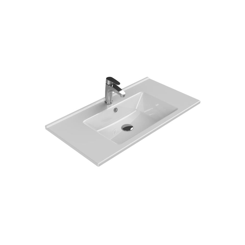 Turkuaz Cerastyle Arte Etajerli Lavabo 85X45Cm 067500-U resmi