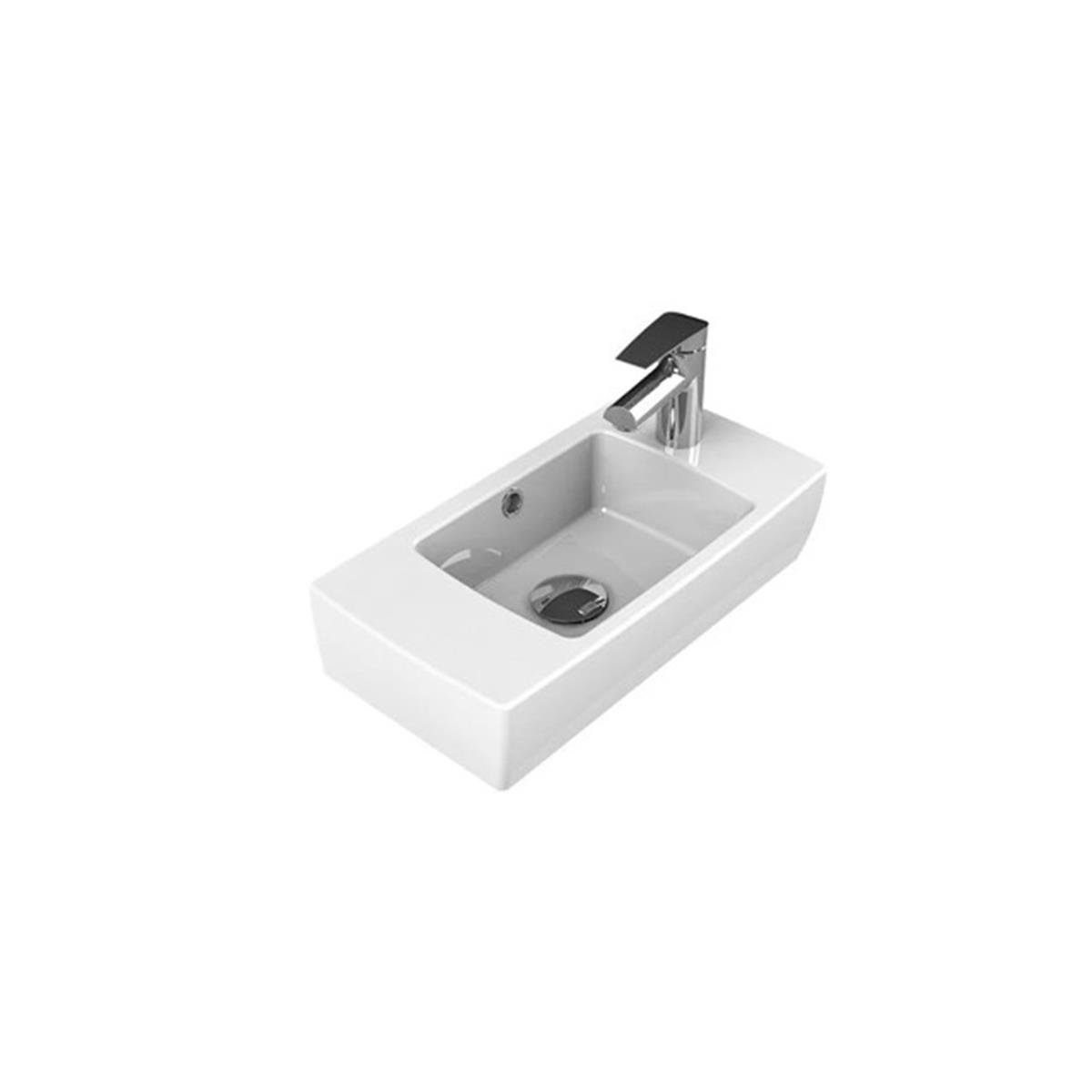 Turkuaz Cerastyle Cıty Tezgah Üstü Lavabo 25X50 Cm (Sağ) 001500-U resmi