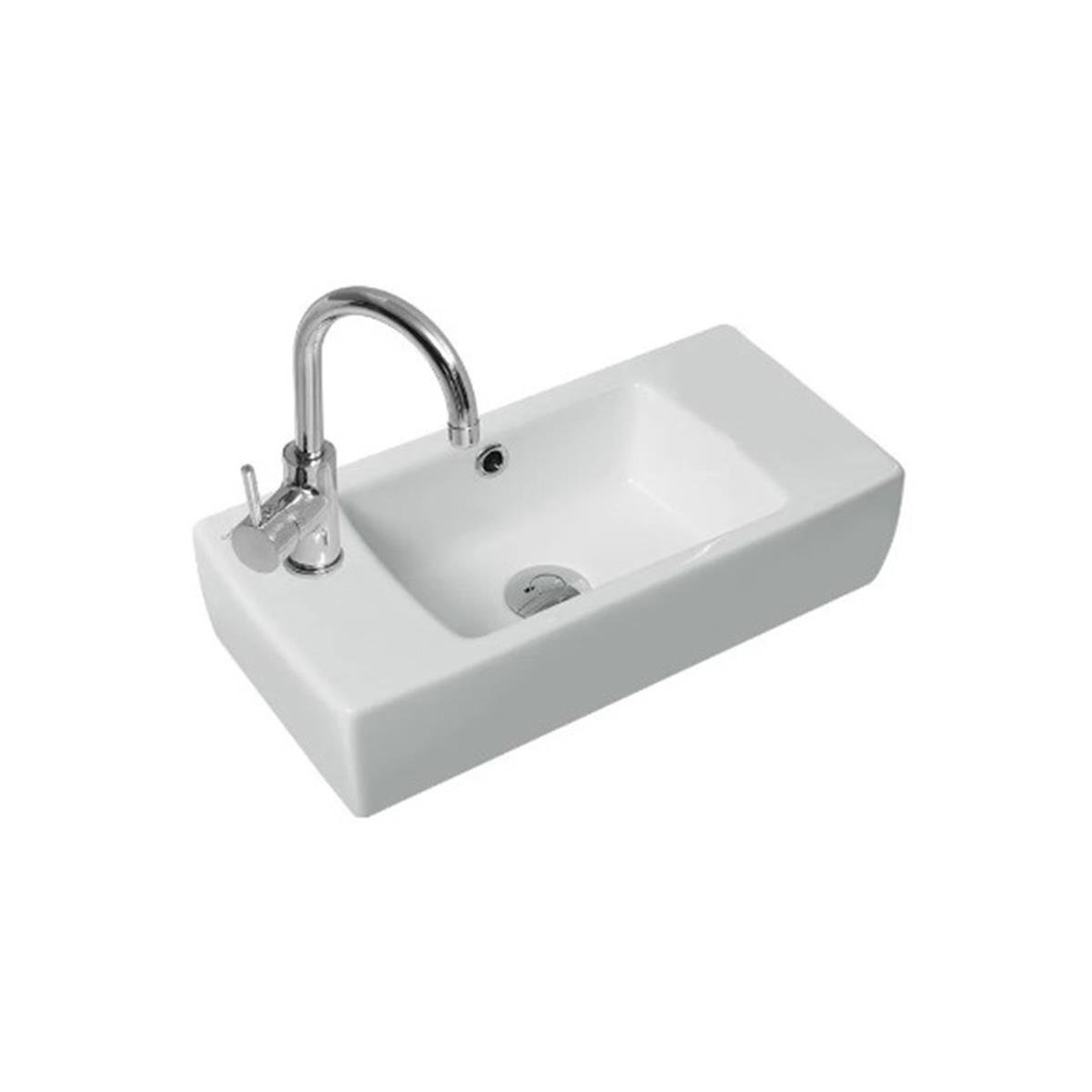 Turkuaz Cerastyle Cıty Tezgah Üstü Lavabo 25X50 Cm (Sol) 001600-U resmi
