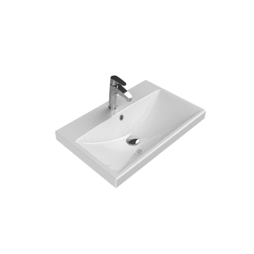 Turkuaz Cerastyle Elite Etajerli Lavabo 70X45 Cm 032100-U resmi