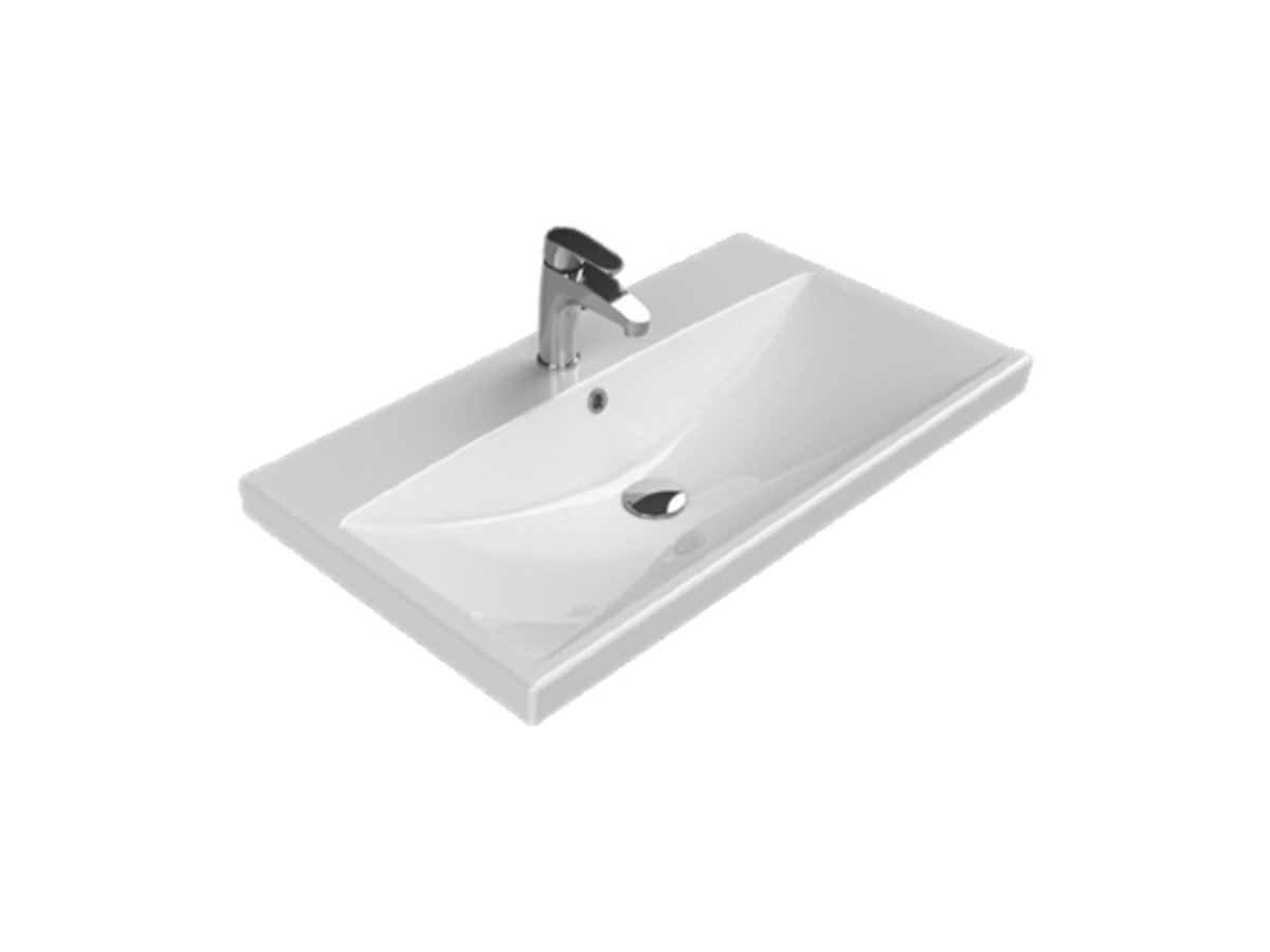 Turkuaz Cerastyle Elite Etajerli Lavabo 80X45 Cm 032200-U resmi