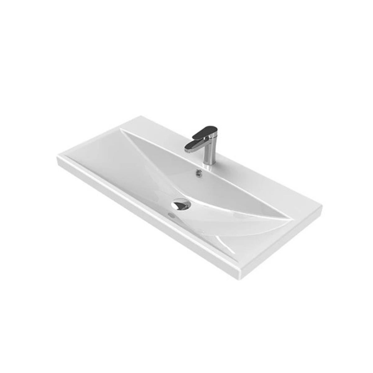 Turkuaz Cerastyle Elite Etajerli Lavabo 90X45 Cm 032300-U resmi