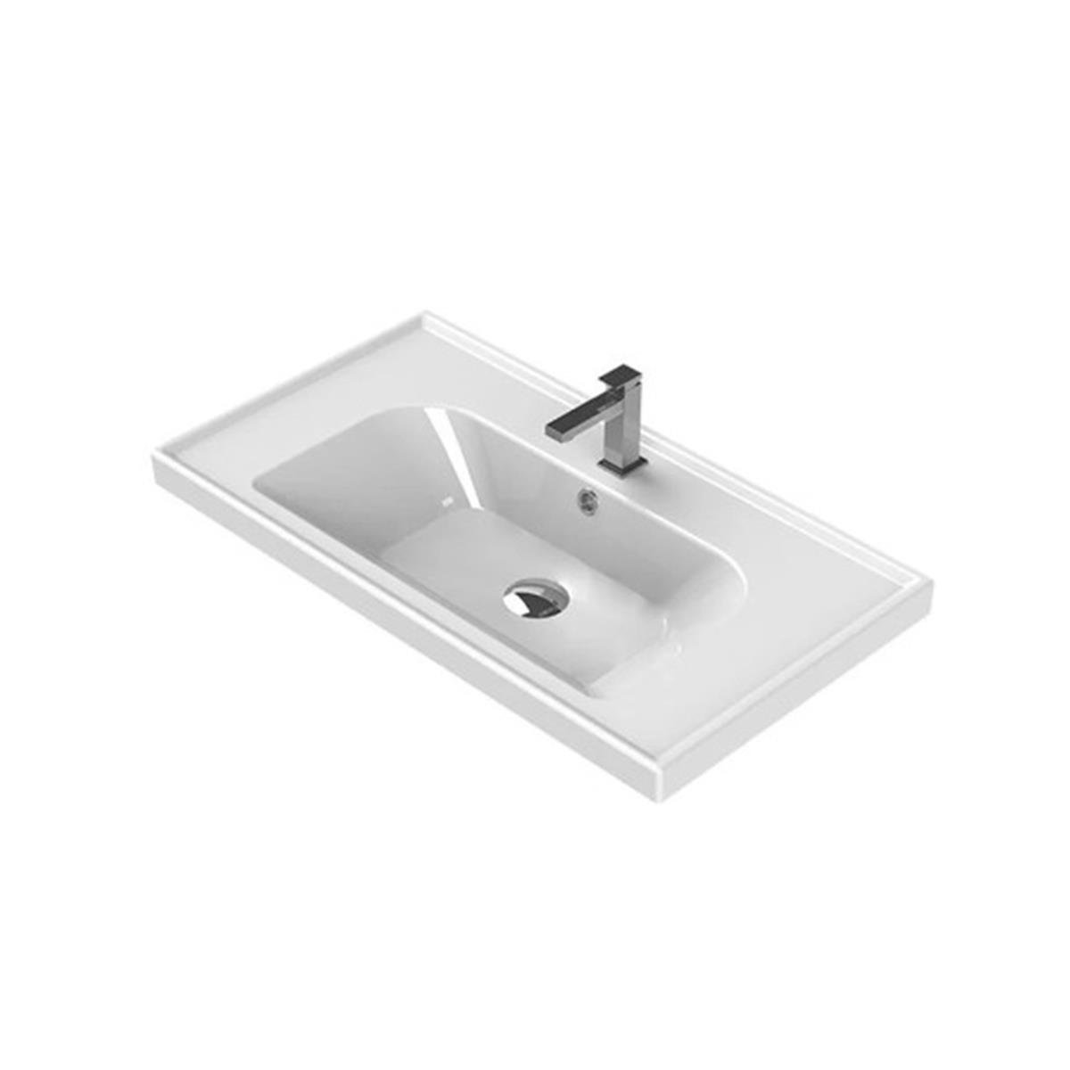 Turkuaz Cerastyle Frame Etajerli Lavabo 80X45Cm 031200-U resmi