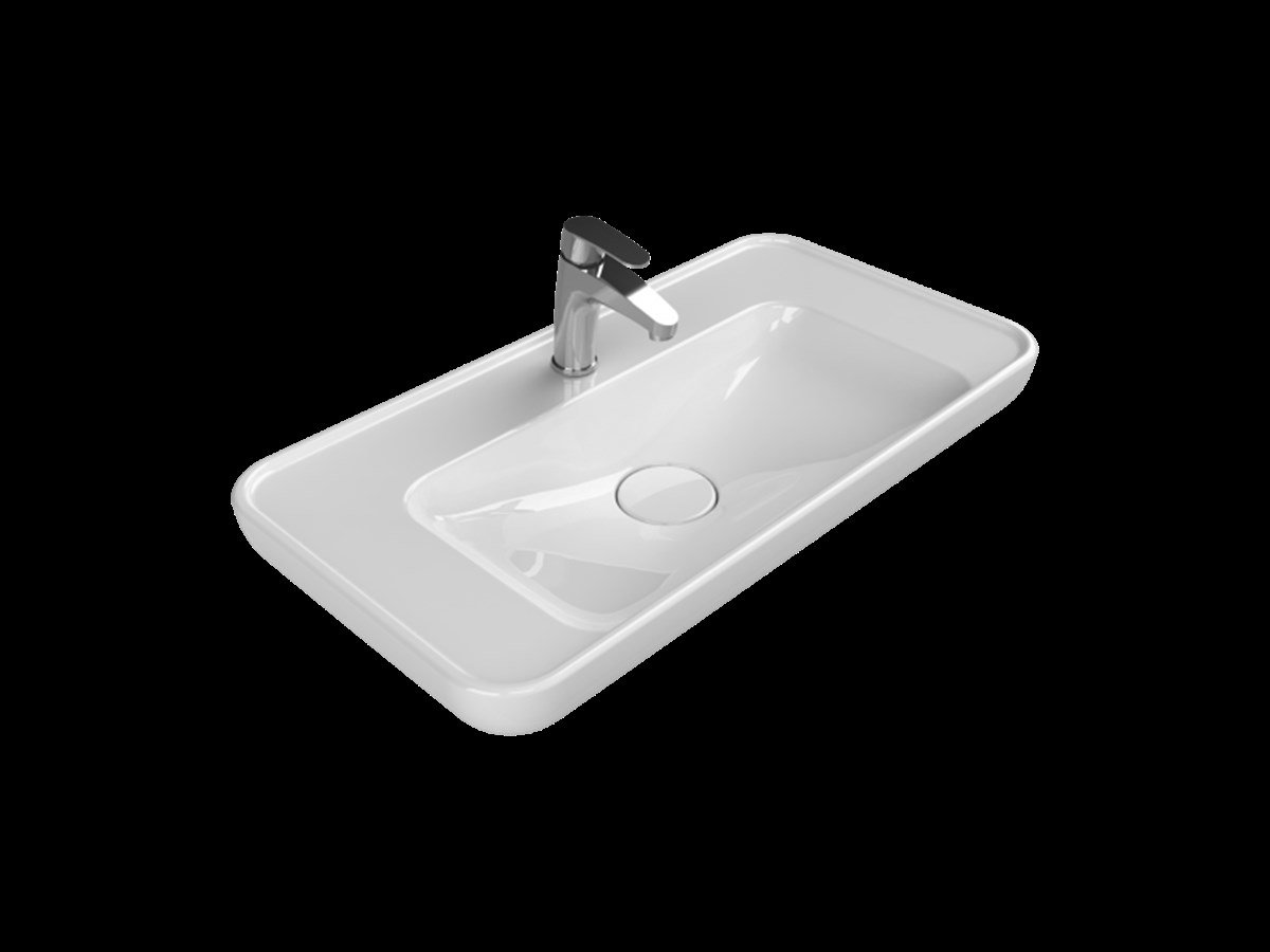 Turkuaz Cerastyle Lal Tezgah Üstü Lavabo 80X42Cm 072400-U resmi