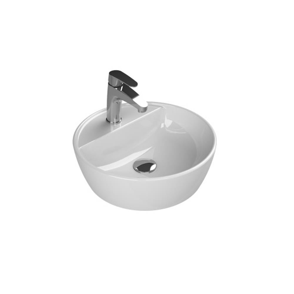 Turkuaz Cerastyle One Tezgah Üstü Batarya Delikli Lavabo 42Cm 076400-U resmi